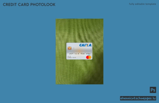Brasilien Caixa Bank Mastercard Debitkarte Fotoansicht Beispielvorschau